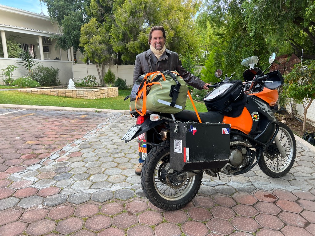 Jason and the KLR in Springbok SA